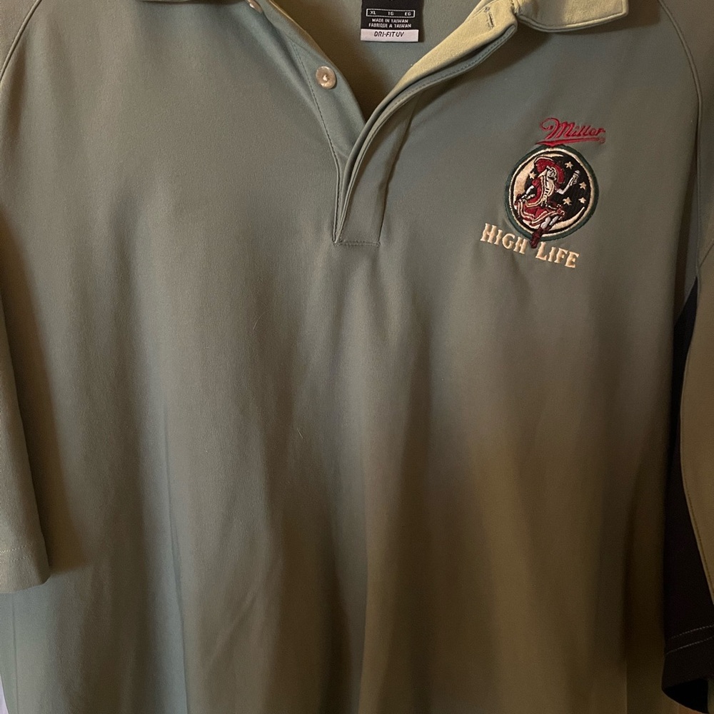 Nike dryfit xl miller highlife golf shirt